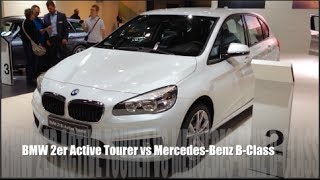 BMW 2er Active Tourer vs MercedesBenz BClass [upl. by Nauqit]