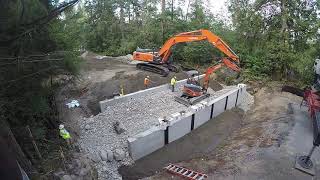 ACI Time Lapse Install Box Culvert in 4 days [upl. by Susejedairam]