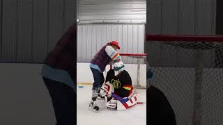 Asking the minor hockey coach to help my goalie😂 [upl. by Eelsha]