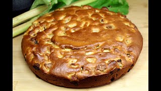 Recette Gâteau à la rhubarbe [upl. by Casar]