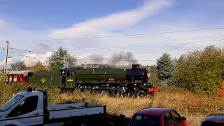 LMS jubilee 5596 Bahamas at Back Saltaire Road Shipley on 22102024 [upl. by Rednaxela539]