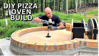 How to Build a Brick Pizza Oven TIMELAPSE Oven Stand and BuiltIn BBQ Area StepbyStep DIY Guide [upl. by Ettezzil]