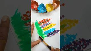 😱Using random things to draw 🎨painting shorts youtubeshorts [upl. by Arrec291]