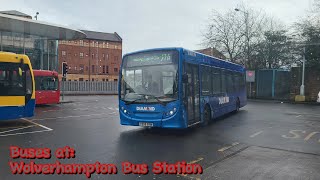 Buses at Wolverhampton Bus Station 14022024 [upl. by Hanshaw]