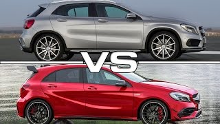 Mercedes GLA 45 AMG vs Mercedes AMG A 45 [upl. by Esilenna]