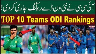 ICC Latest ODI Teams Rankings 2018  ICC Ranking List Top 10 Best ODI Team [upl. by Onailime]