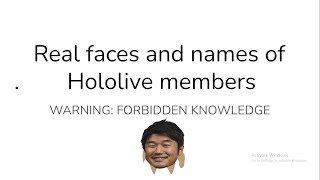 READ DESC Real faces and names of Hololive members [upl. by Aldwin425]