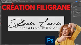 PHOTOSHOP  CRÉER facilement un FILIGRANE pour vos photos ET vidéos [upl. by Elpmet135]