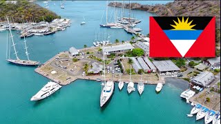 Flying and Walking Around Antigua Island Historic English Harbour [upl. by Dode805]