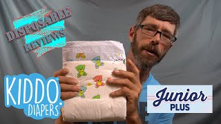 Disposable Reviews  Junior Plus by Kiddo  ABDL Diaper Review [upl. by Enileve]