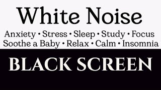 10 Hours Soothing White Noise Black Screen  No Ads  Improve Focus and Relaxation Sleep Aid Study [upl. by Enileda]