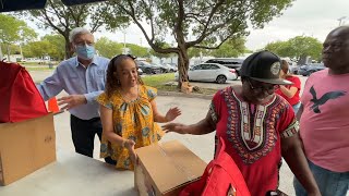 Turkey Giveaway at Little Haiti Spreading Thanksgiving Cheer [upl. by Ahsienot]