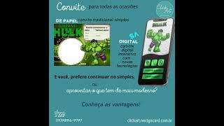 Convite Digital e Interativo  para todas as ocasiões clickartgraficadigital [upl. by Annocahs]