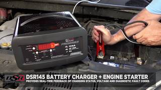 DSR145 ProSeries 125A Battery Charger  Engine Starter Video [upl. by Alag894]