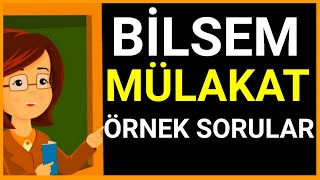 Bilsem Mülakat Örnek Sorular  Genel Zihinsel Yetenek [upl. by Kiri]