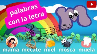 😃 50 PALABRAS CON LA LETRA M para niños educativos viral [upl. by Simona]