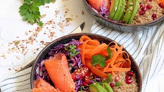 Recette  Poke bowl au saumon fumé [upl. by Ahsahs]