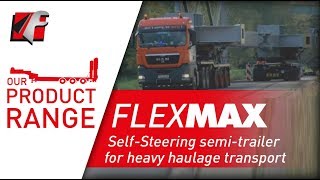 FAYMONVILLE FlexMAX  SelfSteering semitrailer for heavy haulage transport [upl. by Lucita]