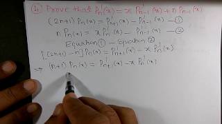 Recurrence relation for Legendre polynomial 4 [upl. by Laurens]