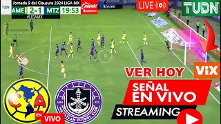 América vs Mazatlán En vivo Partido america vs mazatlan En vivo Donde Ver America TV J9 Liga mx [upl. by Reilamag]