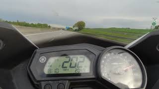 Yamaha XJ6 Diversion A2 35kW Top Speed [upl. by Asirahc992]