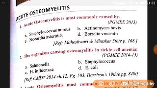 Acute osteomyelitis mcq for neet pg [upl. by Peper]