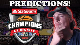 CHAMPIONS CLASSIC PREDICTIONS Duke vs Kentucky  Kansas vs Michigan State [upl. by Lucas893]