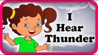 quotI Hear Thunder  Classic Kids Rain Song with Lyricsquot [upl. by Kenlay]