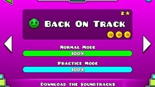 Geometry Dash  Level 2 Back On Track All Coins [upl. by Karlen]