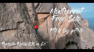 Free Solo in Montserrat Pitch by pitch Full route description [upl. by Bausch]