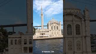 4K Büyük Mecidiye Mosque Istanbul Bosphorus Boat Tour shorts istanbul mosque bosphorus boat [upl. by Aicilev]