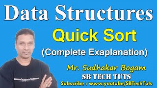 Quick Sort With Example Complete Explanation  Quick Sort Algorithm [upl. by Loella]