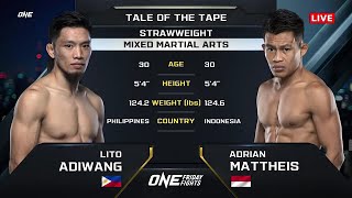 One Championship 34 Lito Adiwang VS Adrian Mattheis [upl. by Okiam649]