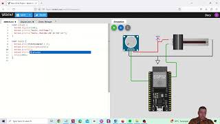 Reading analog data from the potentiometer sensor on the ESP32 with the Wokwi simulator [upl. by Petronella129]