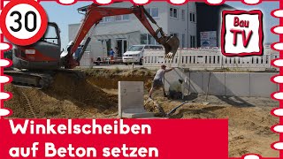 Stahlbeton Winkelscheiben auf Beton setzen Zugschwert Bau [upl. by Olumor409]