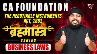 The Negotiable Instruments Act 1881  Business Laws  Brahmastra Series  CA Gurpreet Singh🔥 🔥 [upl. by Killian]