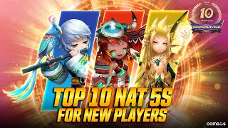 Top 10 Nat 5s For New Players [upl. by Almat239]