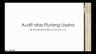 Audit Atas Piutang [upl. by Uzzial154]