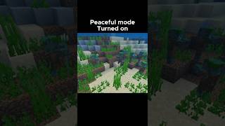 Mobs When you Turned on Peaceful Mode shorts minecraft [upl. by Akinorev]