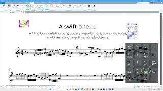 SIBELIUS Adddeletemake irregular bars colour notes anacrusis and add multirests [upl. by Aissert]