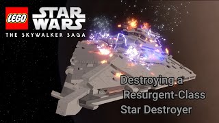 Destroying a ResurgentClass Star Destroyer  LEGO Star Wars Skywalker Saga [upl. by Fast187]