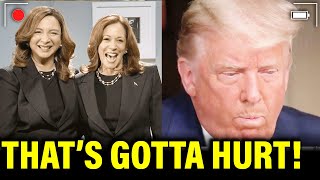 Watch Kamala SKEWER TRUMP in Surprise SNL Skit [upl. by Riay]