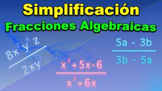 SIMPLIFICACIÓN de fracciones algebraicas [upl. by Janot]