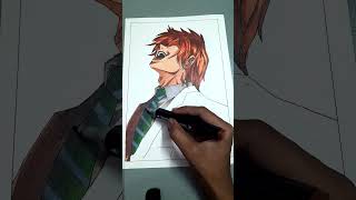 Drawing kira  death note 😈 animeshortskiralightyagamideathnote [upl. by Minabe]