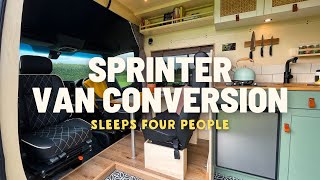 Sprinter Van Conversion  Sleeps 4 People  Tiny Home Build Vanlife Living [upl. by Keare]