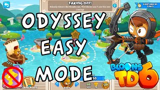 BTD6  Odyssey Easy Mode  Taking Off  No MK No Powers Used Guide  June 20 [upl. by Wilone213]