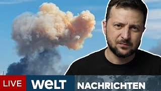 NACH KRIMEXPLOSION Selenskyj ruft zum Widerstand in besetzten Gebieten auf  WELT Newsstream [upl. by Av]