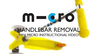 Mini Micro Scooter Handlebar Removal [upl. by Eihcra]