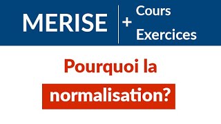 12 Pourquoi la normalisation  MERISE  Cours et exercices corrigés [upl. by Htelimay]