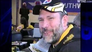 Snow Keeps Super BowlBound Fans Stuck In Pittsburgh Airport [upl. by Ardnayek]